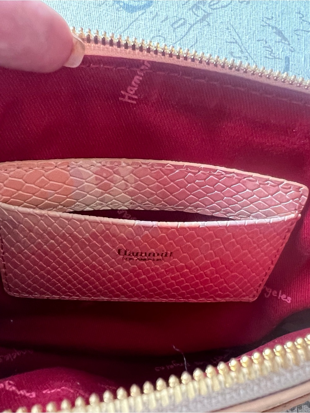 Hammitt Nash Pink Himalayan Gradient Wristlet Crossbody with Gold-Tone Accents - Picture 7 of 10